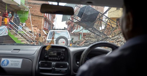 First views of UKISAR arriving in Kathmandu. Photo: UKISAR